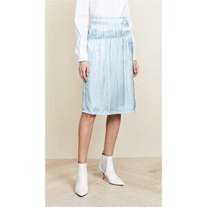 NWT Helmut Lang  Mid Rise Satin Slip Skirt Lark Size 10
